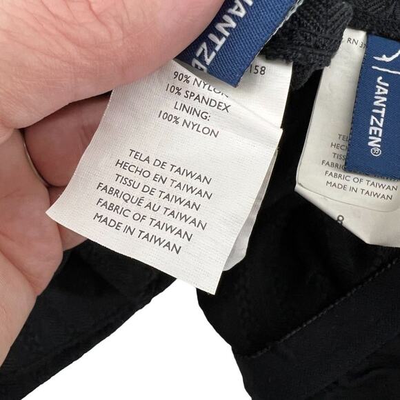 Jantzen Black Textured Tankini 3 PC Set Womens Swim Separates Size 8 - Picture 5 of 8